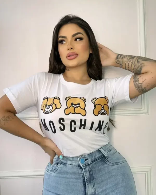 T-Shirt Feminina Moschino Urso